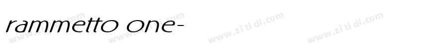 rammetto one字体转换